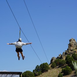 Arms open wide for the Lava Springs Adventure Park