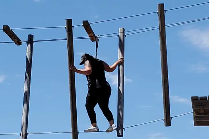 a group of people jumping in the air