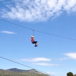 Ziplining over the canyon in Lava Hot Springs Idaho